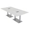 Skutchi Designs 45 in W, 96 in L, 29 in H, Engineered Wood Top, White HAR-REC-48x95-DOU-ELEC-WHCYPRESS - alternate 1